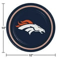 thumbnail image 2 of Denver Broncos NFL Round Paper Plates, 10", 85 ct., 2 of 8