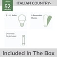 thumbnail image 4 of Hunter 52" Italian Countryside P.A. Cocoa Ceiling Fan with LED Light Kit and Pull Chain, 4 of 12