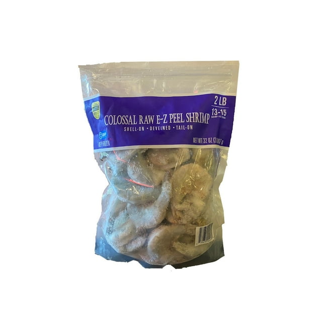 Colossal Raw E-Z Peel Shrimp, Frozen (32 oz., 13-15 shrimp per pound)