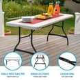 thumbnail image 4 of Lifetime 6' Commercial Grade Stacking Folding Table, Assorted Colors, 4 of 12