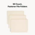 thumbnail image 3 of Smead Reinforced Straight End Tab Two Fastener Heavyweight File Folder, Manila Letter, 50ct., 3 of 7