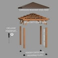 thumbnail image 10 of Backyard Discovery Barrington Cedar Gazebo with Powerport, Choose Size, 10 of 10