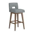 thumbnail image 2 of HH2 Home Upholstered Key Back Wood Adjustable Height Swivel Bar Stool, 2 of 19