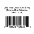 thumbnail image 1 of Velo Plus Citrus Chill 9 mg Modern Oral Tobacco, 20 ct., 5 pk., 1 of 1