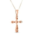 thumbnail image 4 of 0.03 CT. T.W. Diamond Cross Pendant in 14K Gold, 4 of 8