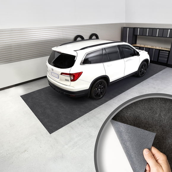 G-Floor® Drip & Dry Grey Absorbent Garage Floor Mat - 8'6" x 20'