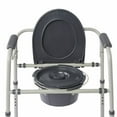 thumbnail image 2 of Medline Steel 3-in-1 Bedside Commode, Portable Toilet with Microban Protection, Gray, 2 of 8