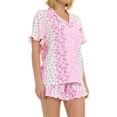 thumbnail image 4 of Betsey Johnson Women's Short Sleeve & Ruffle Short Pajama Set, 4 of 6