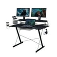 thumbnail image 3 of Techni Sport TS-200 Carbon Computer Gaming Desk with Shelving, Black, 3 of 9