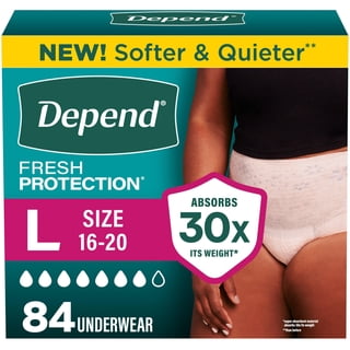 Depend Fresh Protection Incontinence Underwear for Women, Choose Size