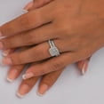 thumbnail image 5 of 1.17 CT. T.W. Princess Cut Halo Diamond Ring & Band in 14K Gold, 5 of 6