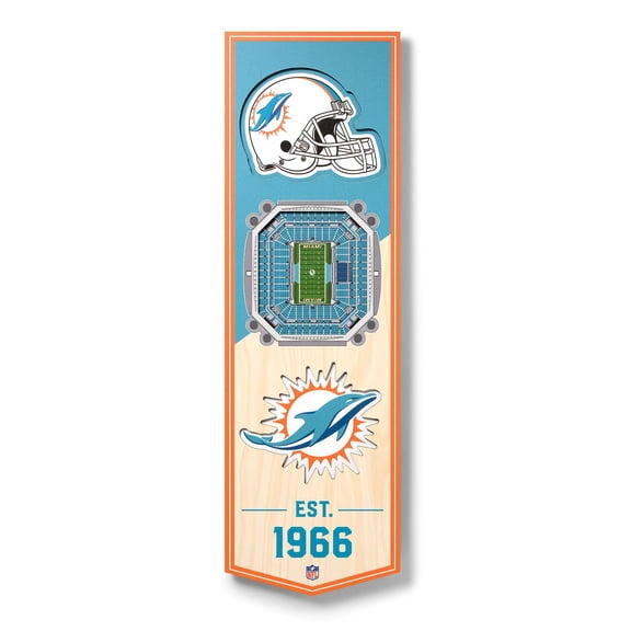 YouTheFan NFL 6" x 19" 3D Stadium View Banner