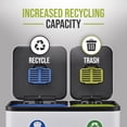 thumbnail image 2 of Simpli-Magic 18.5 Gallon (40L x 30L) Dual Compartment Step Trash Can – Kitchen Garbage Can with Waste & Recycling Bins – Slow-Close Lid, Odor Control, Hands-Free, 2 of 5