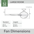 thumbnail image 6 of Hunter 52" Ocala Fresh White Outdoor Damp Rated Ceiling Fan with LED Light Kit and Pull Chain, 6 of 13