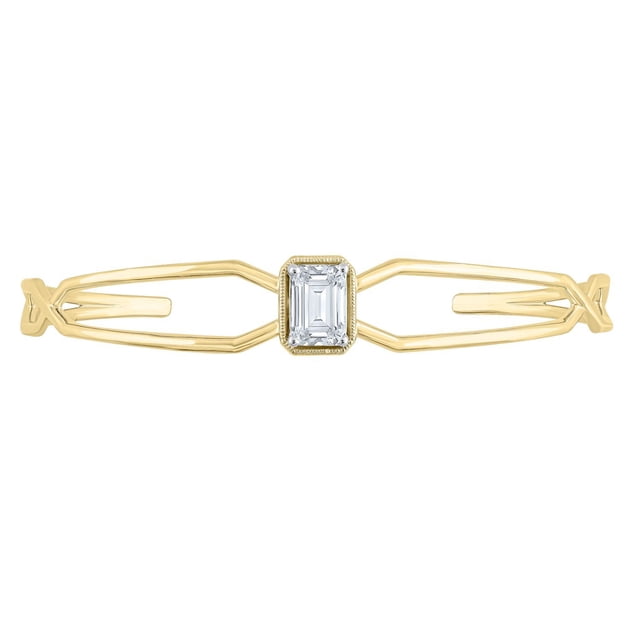 1.46 CT. Emerald Cut Lab Created Diamond Bracelet in 14K Gold