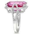 thumbnail image 4 of Pink Topaz and 0.45 CT. T.W. Diamond Cocktail Ring in 14K Gold, 4 of 6