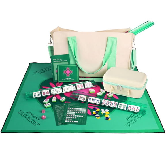 Premium Acrylic Mahjong Bundle: Flora & Fortune Edition