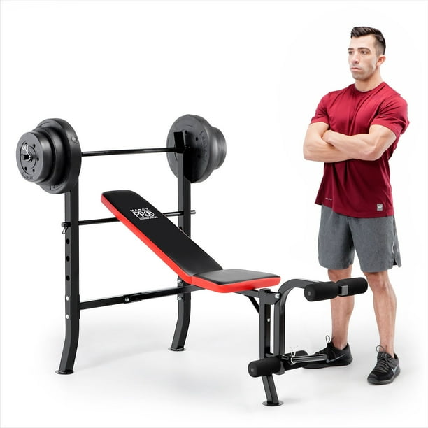 Marcy Pro Standard Weight Bench with 100 Weight Set
