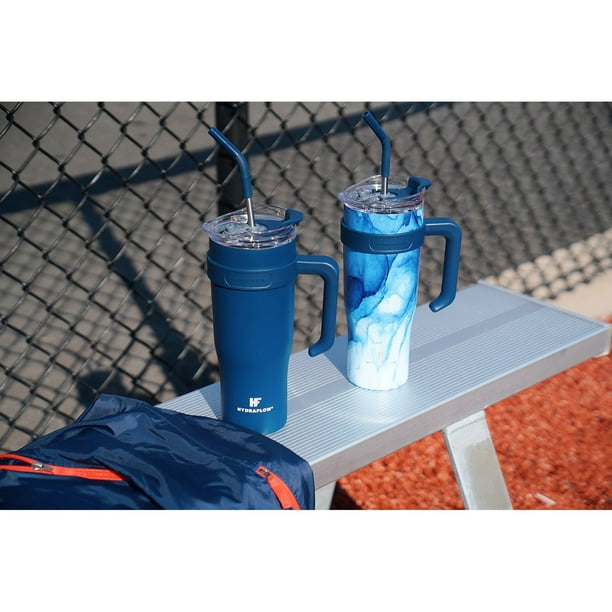 Hydraflow 40-Ounce Double Wall Stainless Steel Tumbler with Handle