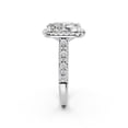 thumbnail image 3 of 3.70 CT.T.W. Lab Created Cushion Cut Diamond Ring in 18K Gold, 3 of 3