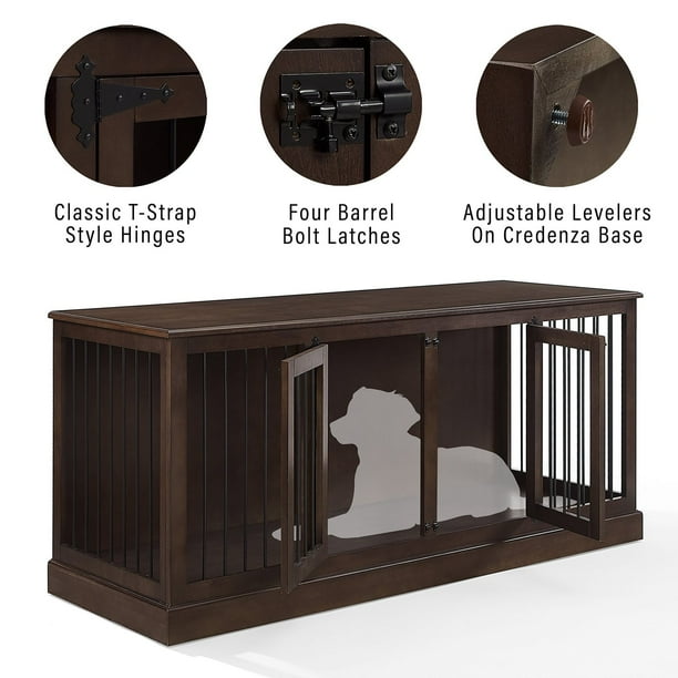 Crosley Furniture Winslow Medium Credenza Pet Crate, Assorted
