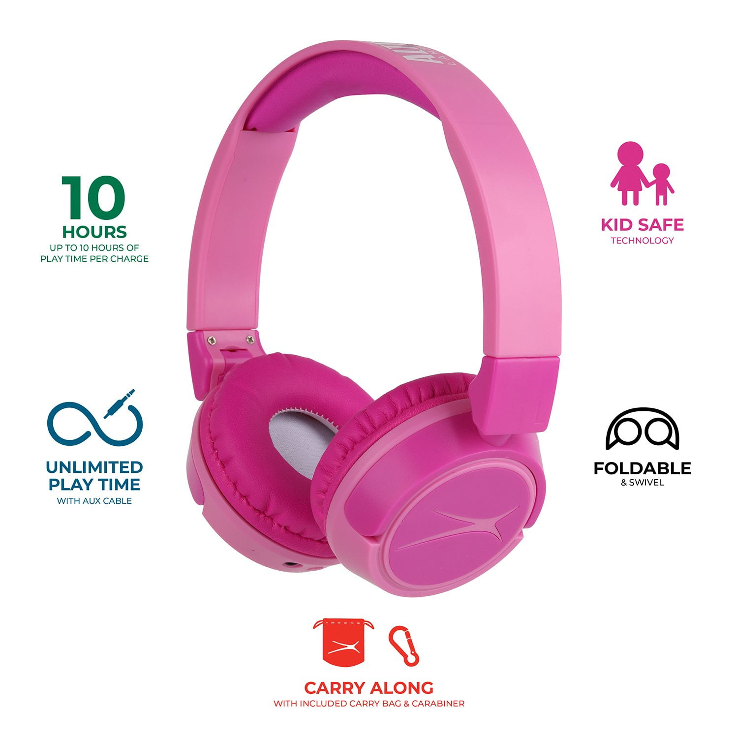 Altec Lansing 2-in-1 Bluetooth Kid-Safe Headphones - Samsclub.com
