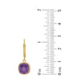 thumbnail image 6 of Cushion Cut Gemstone Bezel Set Dangle Earrings in 14K Gold, 6 of 6