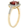 thumbnail image 3 of Cushion Cut Gemstone & 0.18 CT.T.W. Halo Diamond Ring in 14K Gold, 3 of 5