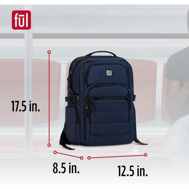 backpack for 17.5 laptop Curtis Extra Large 17" folders and books Front zippered pocket features an accordion style file pocket system to keep documents Journey Laptop Backpack- 17" x