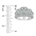 thumbnail image 5 of 1.95 CT. T.W. Emerald Cut Three Stone Halo Diamond Ring in 14K Gold, 5 of 6