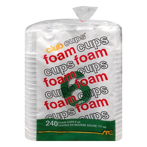 Club Cups 6 oz. Foam Cups 240 ct.