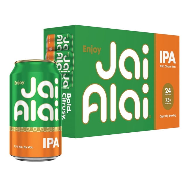 Cigar City Jai Alai IPA Ale Beer, 12 fl. oz. can, 24 pk.