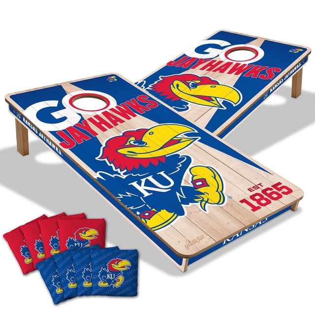 YouTheFan Kansas Jayhawks 2'x4' Cornhole Board Set
