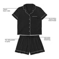 thumbnail image 11 of DreamMark Women's 2-Piece Short Sleeve and Short Notch Collar Pajama Set, 11 of 12