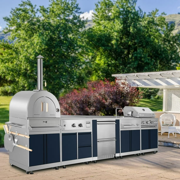 Thor Kitchen 5-piece Stainless Steel Outdoor Kitchen with 30“ Drop
