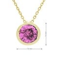 thumbnail image 6 of Round Cut Gemstone Bezel Pendant in 14K Gold, 6 of 6