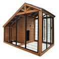thumbnail image 2 of Backyard Discovery 7' x 5' Cedar Wood Dog Kennel w/ Feeding Door, 2 of 13