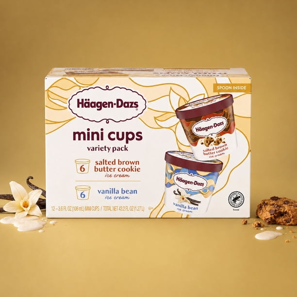 Häagen-Dazs Mini Ice Cream Cups Variety Pack, Vanilla Bean