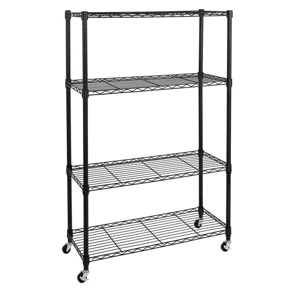 Seville Classics 4-Tier Steel Wire Shelving, 36" W x 14" D x 56.5"H