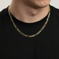 thumbnail image 4 of Solid Figaro Chain Necklace in 14K Gold, 4 of 5