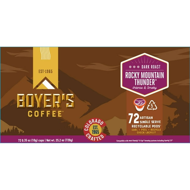 Boyer's Coffee Single-Serve Cups, Rocky Mountain Thunder 72 ct.