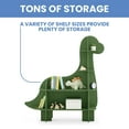 thumbnail image 5 of Delta Children Dinosaur Shaped Bookcase, Green, 5 of 9