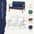 thumbnail image 6 of Amazonia Valencia Eucalyptus Deep Seating Set, 4pc, 6 of 9