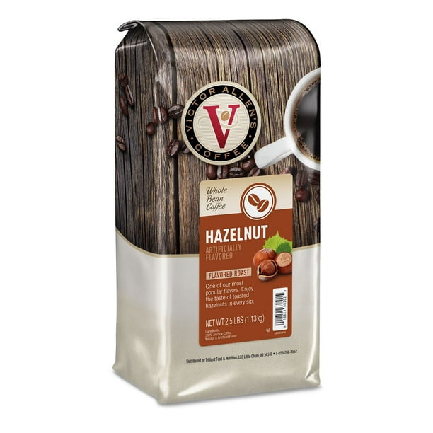 Victor Allen's Medium Roast Whole Bean Coffee, Hazelnut, 40 oz