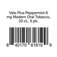 thumbnail image 1 of Velo Plus Peppermint 6 mg Modern Oral Tobacco, 20 ct., 5 pk., 1 of 1