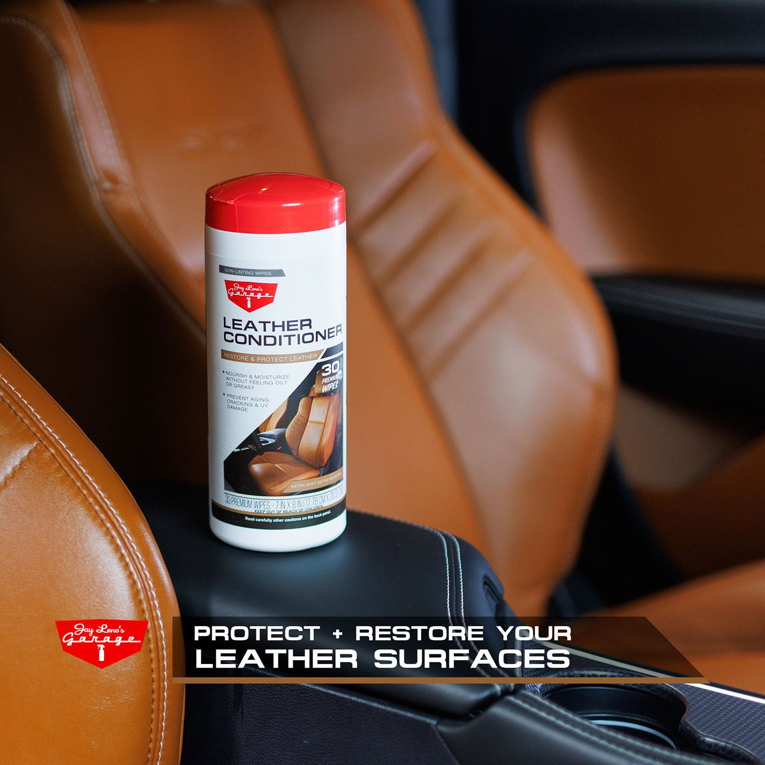 Jay Leno's Garage Complete Interior Car Care Wipes Bundle - Clean