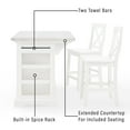 thumbnail image 4 of Crosley Furniture Julia Stainless Steel Top Island With Back Stools, Assorted Colors, 4 of 14