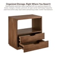 thumbnail image 7 of Bower Home Vegan Leather Top 2-Drawer Nightstand, 7 of 11
