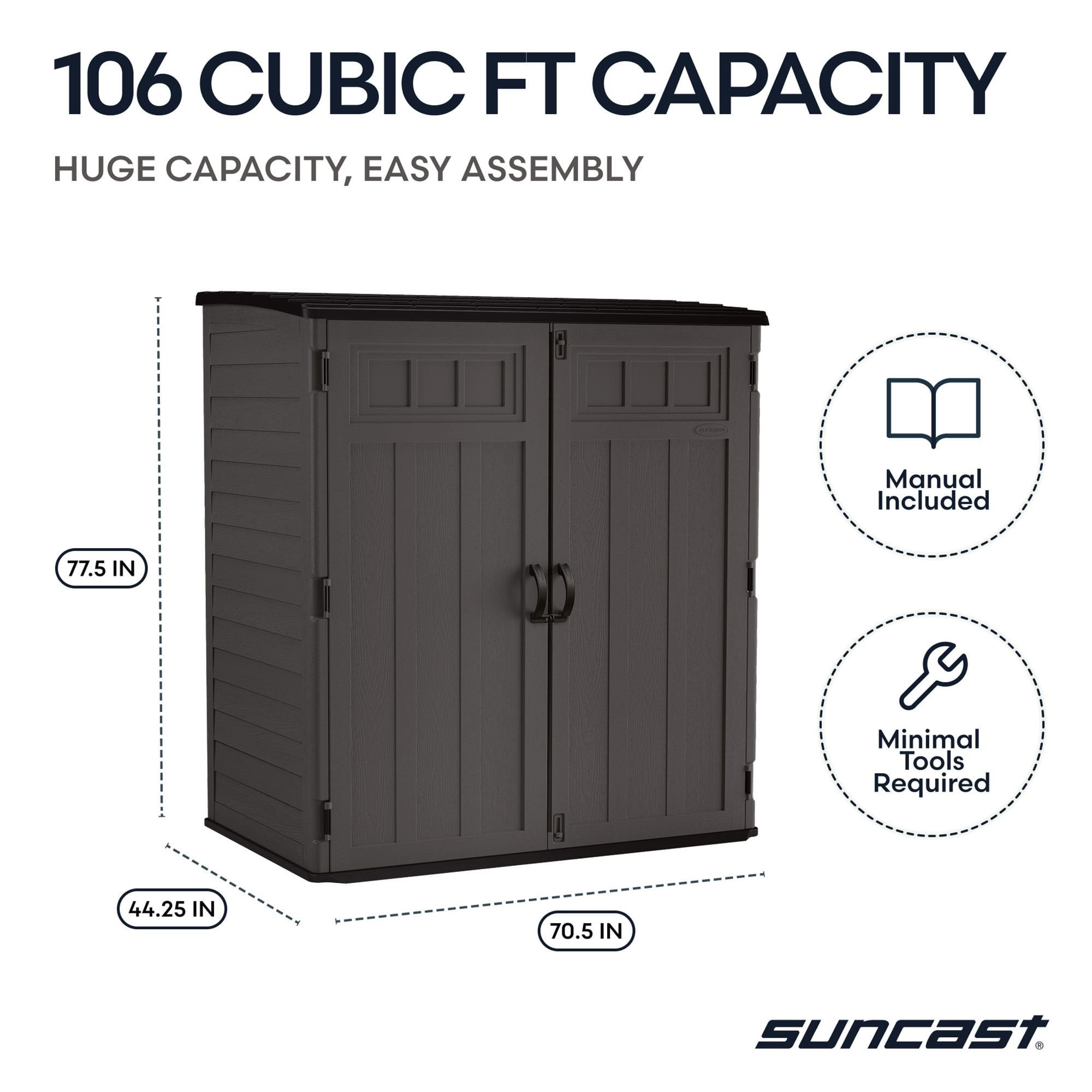 Suncast 6' x 4' Extra Large Vertical Outdoor Shed - Samsclub.com