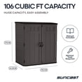 thumbnail image 4 of Suncast 6' x 4' Extra Large Vertical Outdoor Shed, 4 of 7